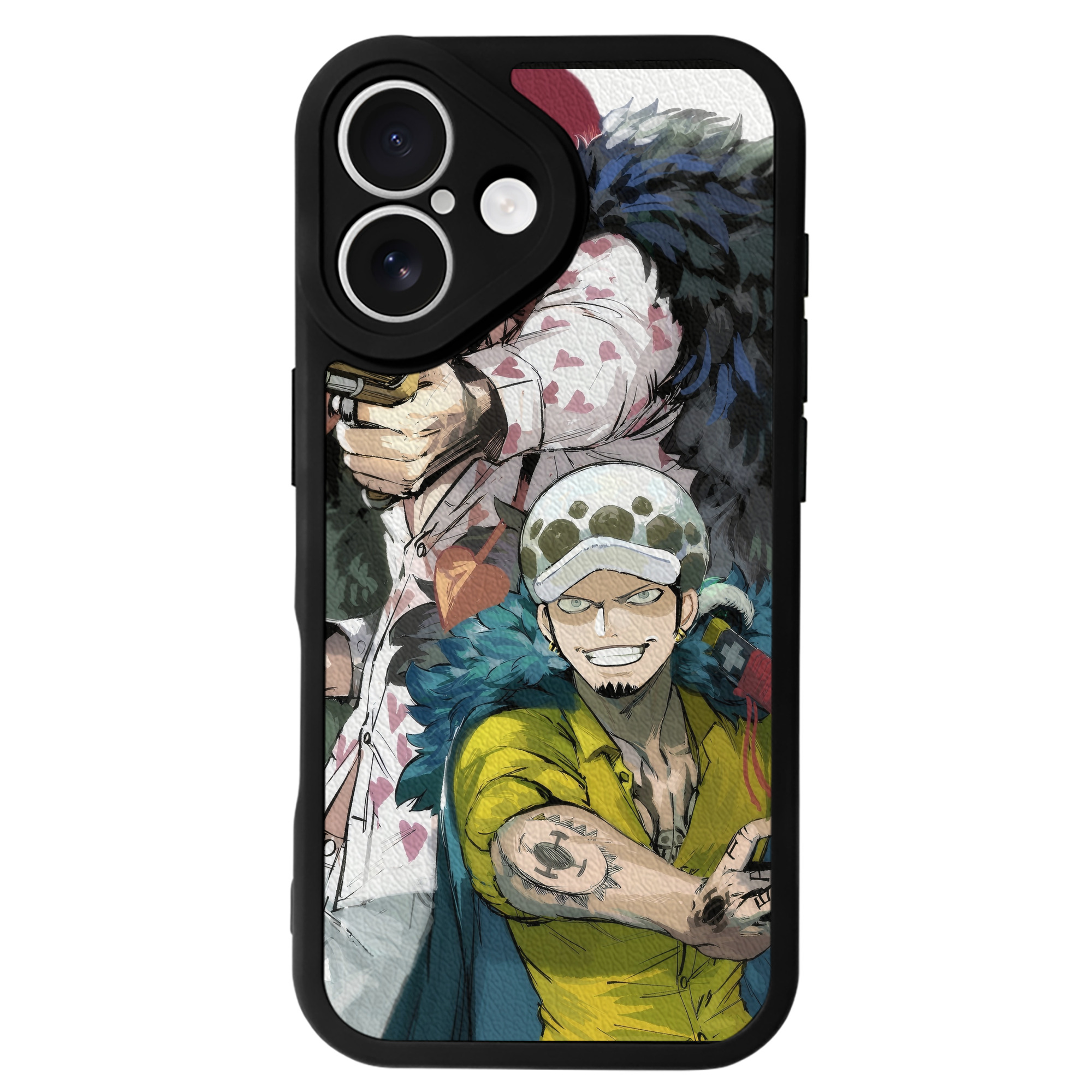 （画像用） ワンピース ONE PIECE 【iPhone 16シリーズ対応】シリコンスマホケース（レザー調） 材質：シリコン